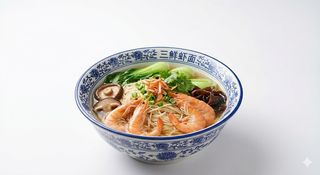 Gamberetti, uova e erba cipollina 三鲜虾