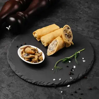 Млинці з куркою та грибами смажені, 100 г