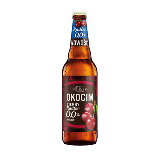 Okocim Radler Ciemny 0% Wiśnia Butelka ,500 ml