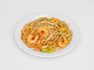 18a. Fideos de arroz con gambas
