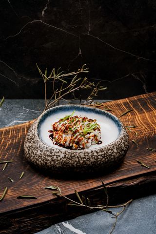 Orez jasmin cu lapte de cocos și sos unagi