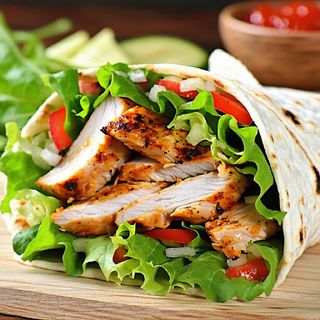 Chicken Wrap With Soda