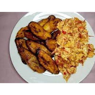 Plantain, Egg and Sausage