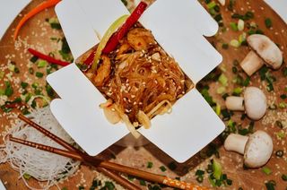 ბრინჯის ვერმიშელი ბოსტნეულით