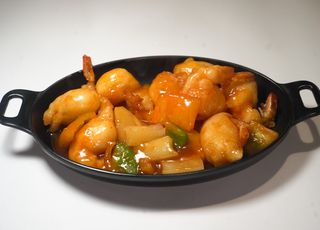 297 Gamberi in salsa agrodolce 