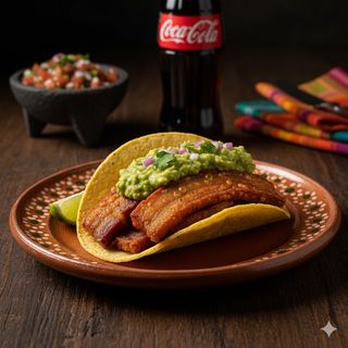 Taco De Torreznos De Soria Con Guacamole