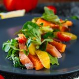 Тыквенный салат с сёмгой