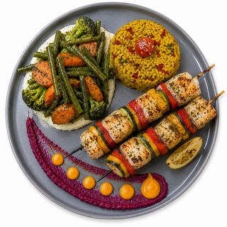 Brochette de poisson & légumes