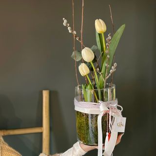 Aranjament in vas de sticla