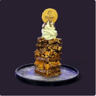 Peanut Butter Cake On Waffle