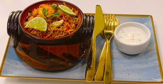 Prawn biryani
