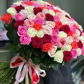 100 roses mélange 
