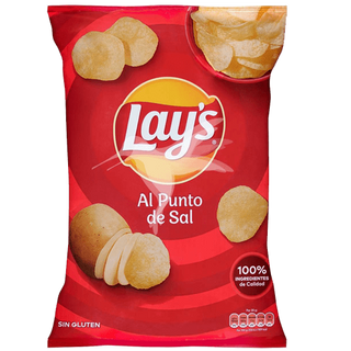 Patatas Lays Al Punto De Sal. Tamaño Familiar
