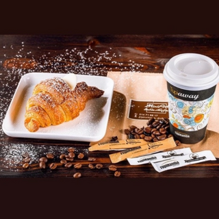 კრუასანი შოკოლადით + ყავა (ამერიკანო)