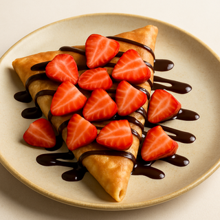 Crep con fresas y chocolate