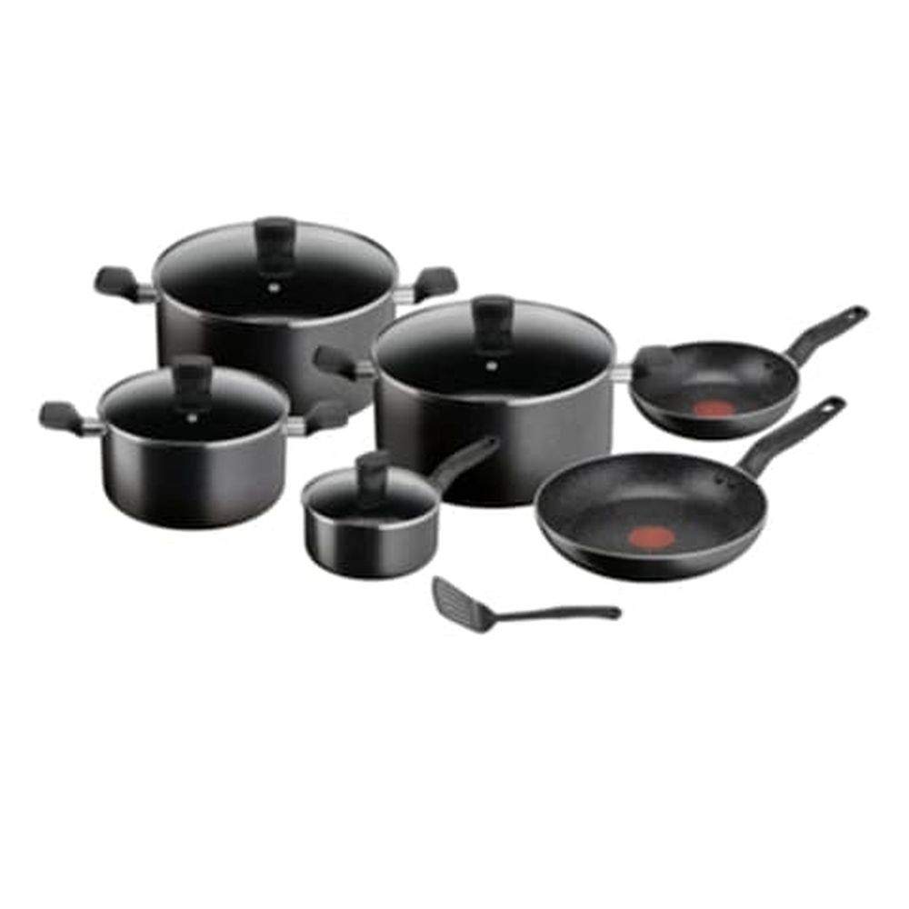 Tefal 11 Pieces Cookware Set Dark Stone.