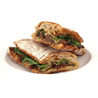 Bocadillo de setas con emmental
