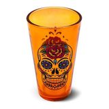 Bicchiere Calavera arancione