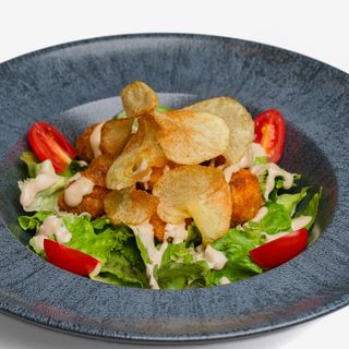 Салат с хрустящим судаком 