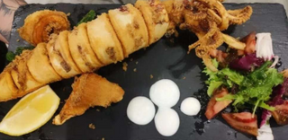 Calamar potera frita