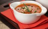 Доматена супа с пиле и крутони