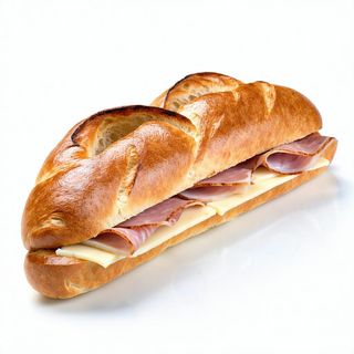 Panino con prosciutto cotto e formaggio