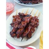 Roasted pork (stick)with  free matooke and salad 