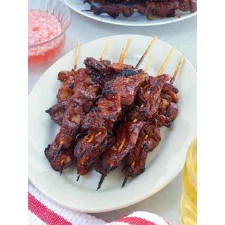 Roasted pork (stick)with  free matooke and salad 