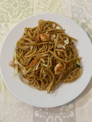 Tallarines con Gambas