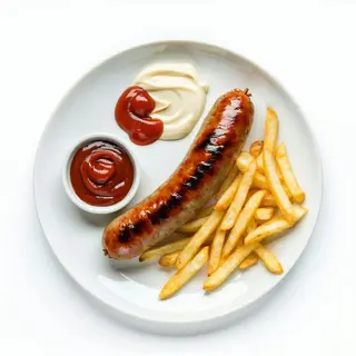 Sacco baby würstel, patatine, ketchup, maionese