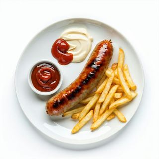 Sacco baby würstel, patatine, ketchup, maionese