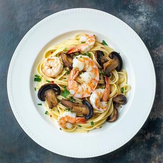 Trofie gamberi e porcini