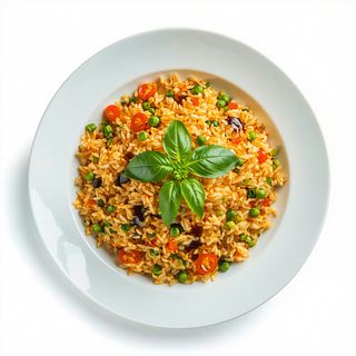 Plato arroz con verdura + Cola