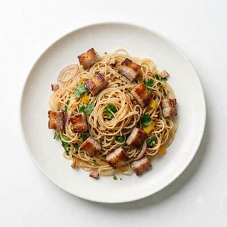 Spaghetti con maiale