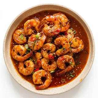 Chilli Garlic Prawns With Sauce