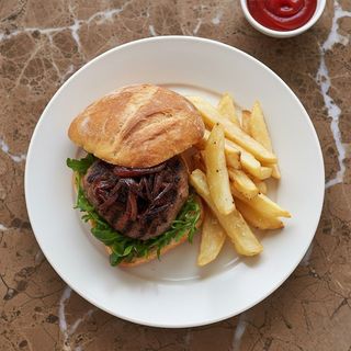 Steak Sandwich + Special chips, Salad