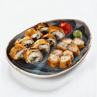 გამომცხვარი/შებოლილი ქათმის როლი + გამომცხვარი კაპა ჩიზ მაკი