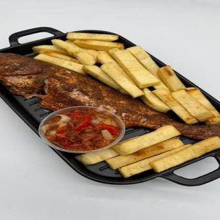 Barbeque (Croaker Fish) with Potato Fries