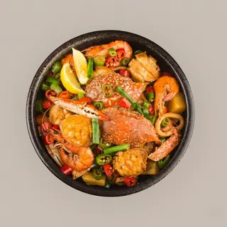 Spicy Seafood On Hot Plate