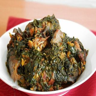 Afang Soup with Swallow & Meat