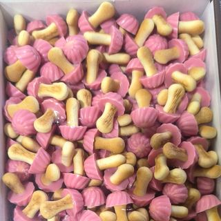 Setas chocolate sabor fresa y galleta 100grs