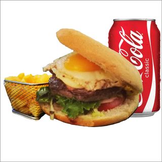 Menú Hamburguesa Angus 1900 COMPLETA  + Patatas + bebida