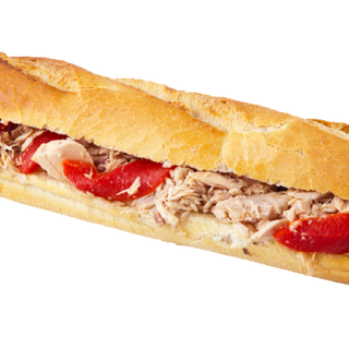 Montado de atún con pimientos