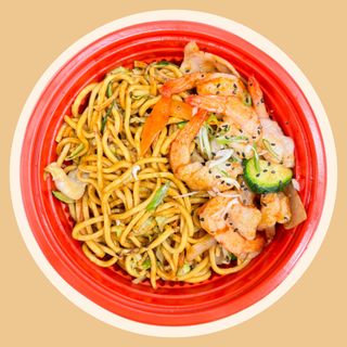 Spaghetti con gamberi