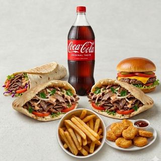 Menú 10 Kebab + Durum + Hamburguesa + Nuggets 6 Uds.