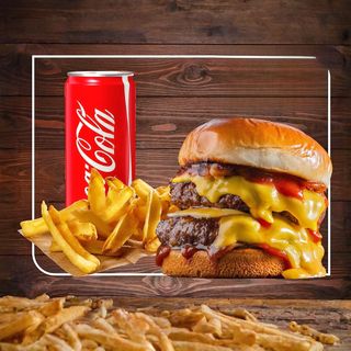 MENU Double cheeseburger