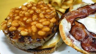 Smoked beans burger
