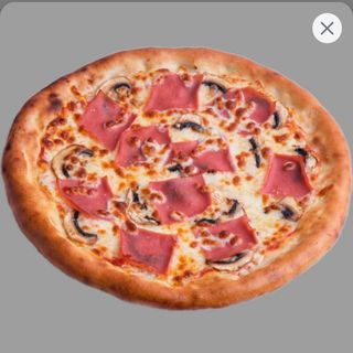 Cogumelos e Fiambre Pizza