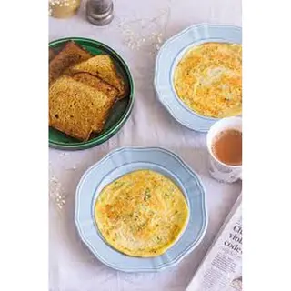 Plain Bread + Plain Omelette + Tea Pot