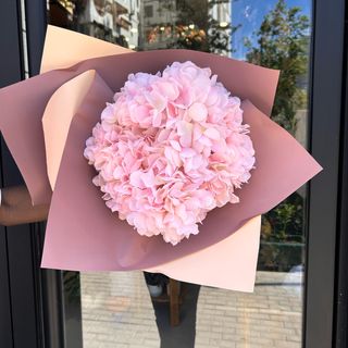 Bouquet 2 tiges d’hortensias artificiels rose